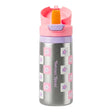 Tommee Tippee gourde isotherme inox à paille 355 ml, motif fleurs rose