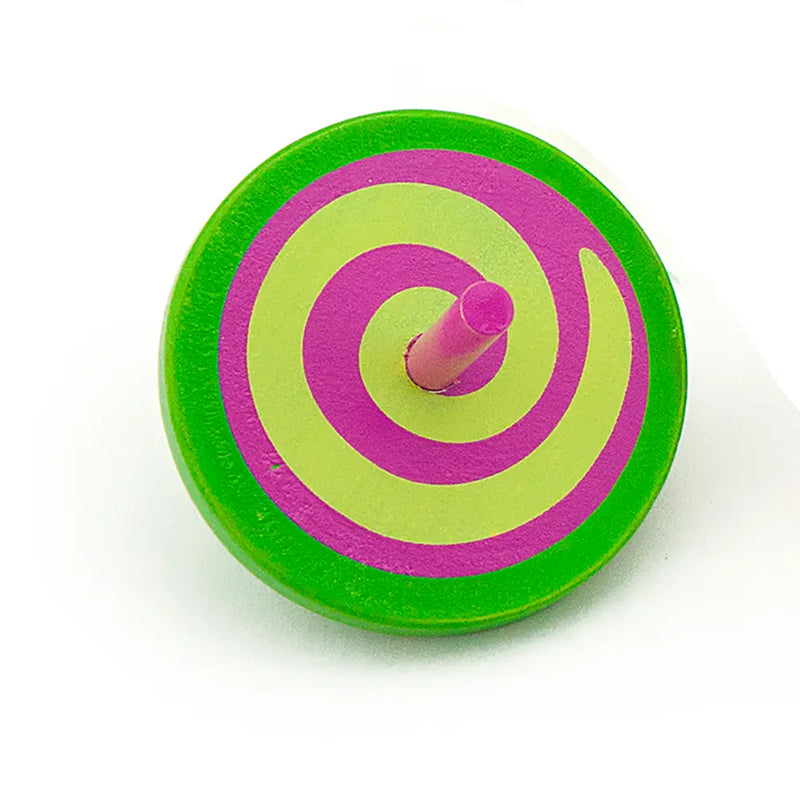 Viga Toys Toupie en Bois Vert - 3A+