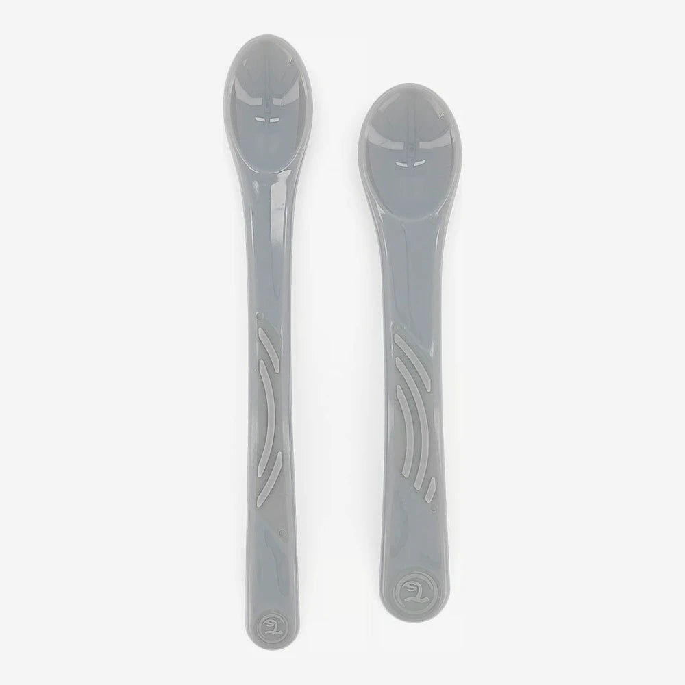 Lot de 2 cuillères d'apprentissage Twistshake gris