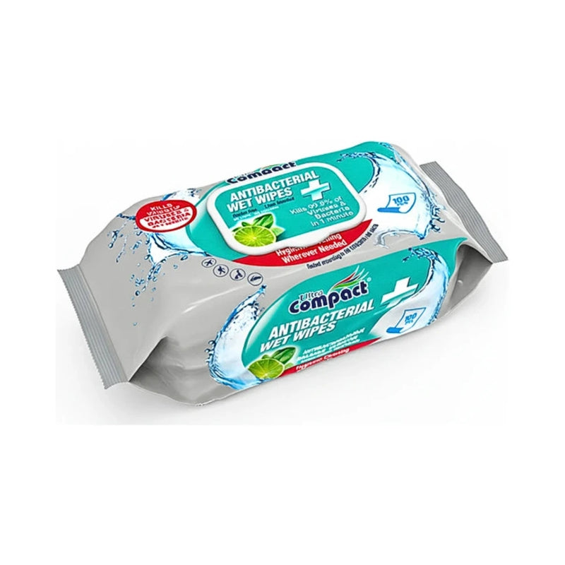 Ultra Compact Lingettes Antibacterial 100 Pieces