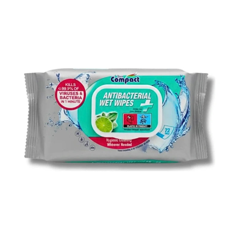 Ultra Compact Lingettes Antibacterial 72 Pieces