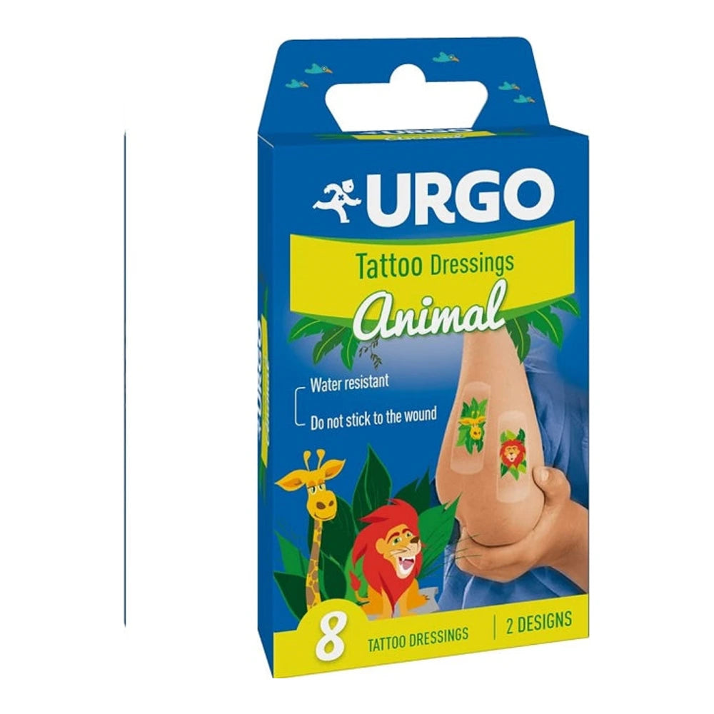 Urgo Animal Kids Pansements Enfant à Motifs Amusants - Boîte de 8