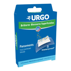 Urgo Brûlures – boîte de 4 pansements 10 x 7 cm