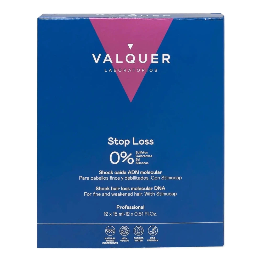 Valquer Stop Loss Ampoules Anti-Chute ADN Moléculaire 12 x 15 ml