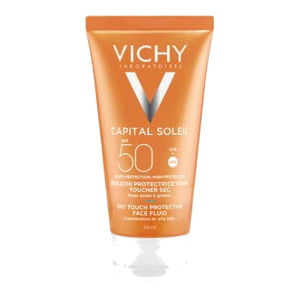 Vichy Capital Soleil émulsion anti-brillance toucher sec SPF50, tube 50 ml