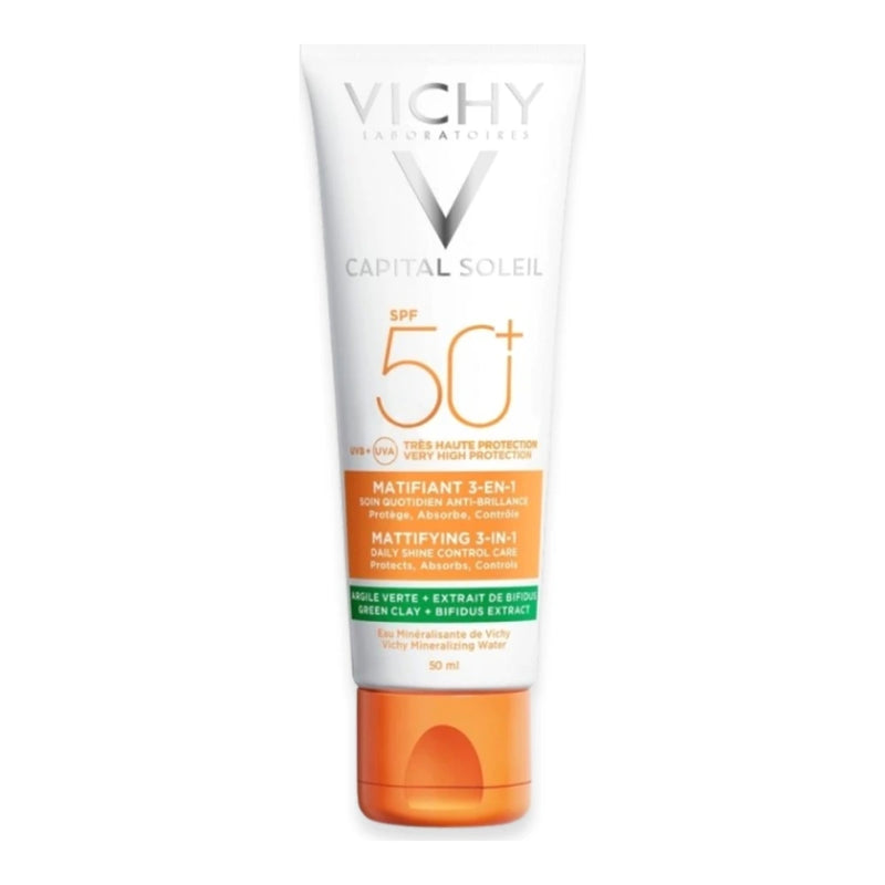 Vichy Capital Soleil Crème Solaire Matifiante 3en1 SPF50+ Peau Mixte Acnéique | 50ml