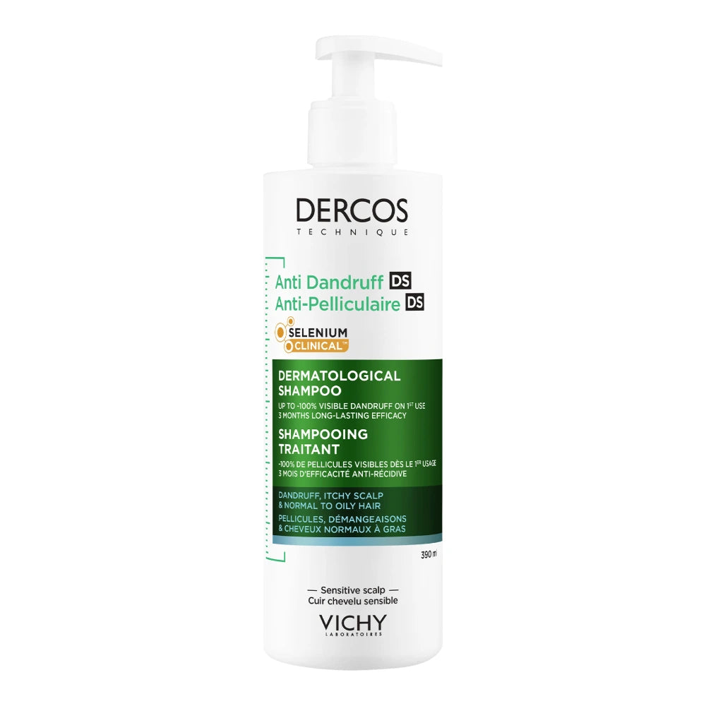 Vichy Dercos shampooing anti-pelliculaire DS cheveux normaux à gras 390 ml