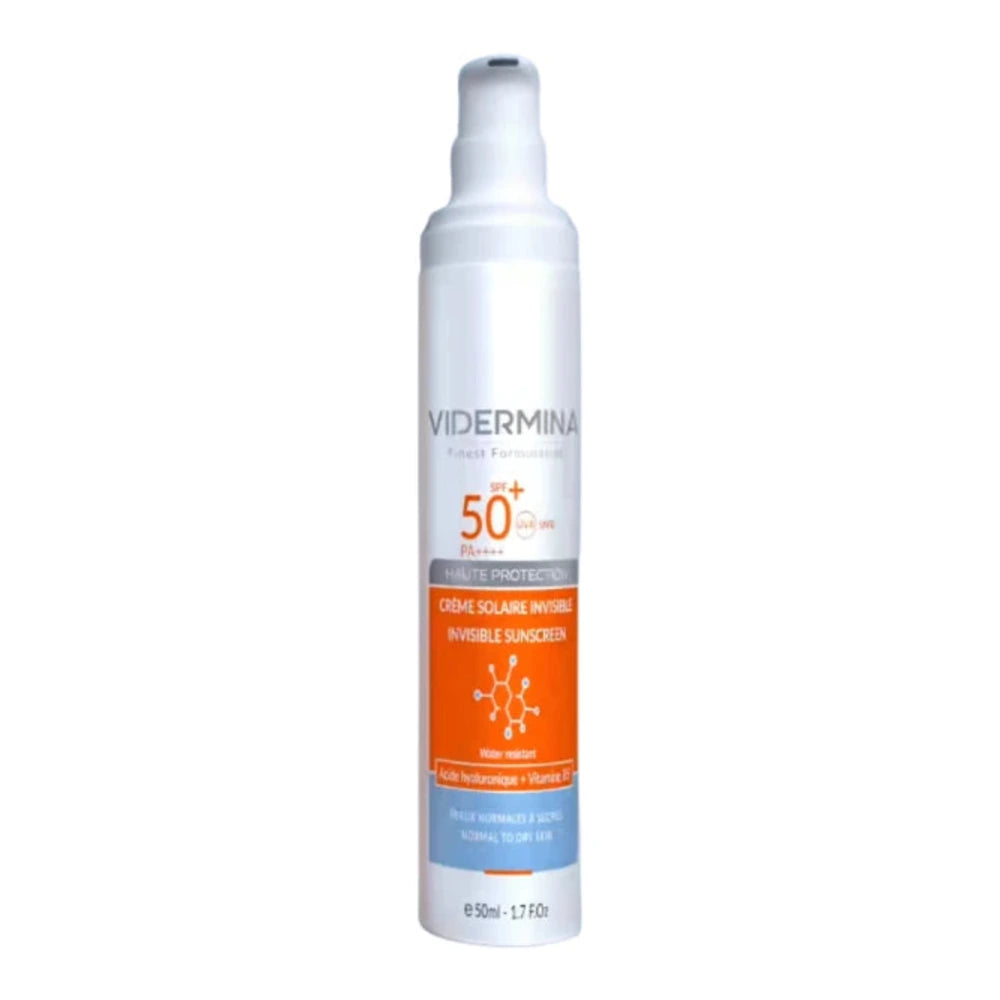 Vidermina écran solaire invisible SPF50+ peaux sensibles 50 ml