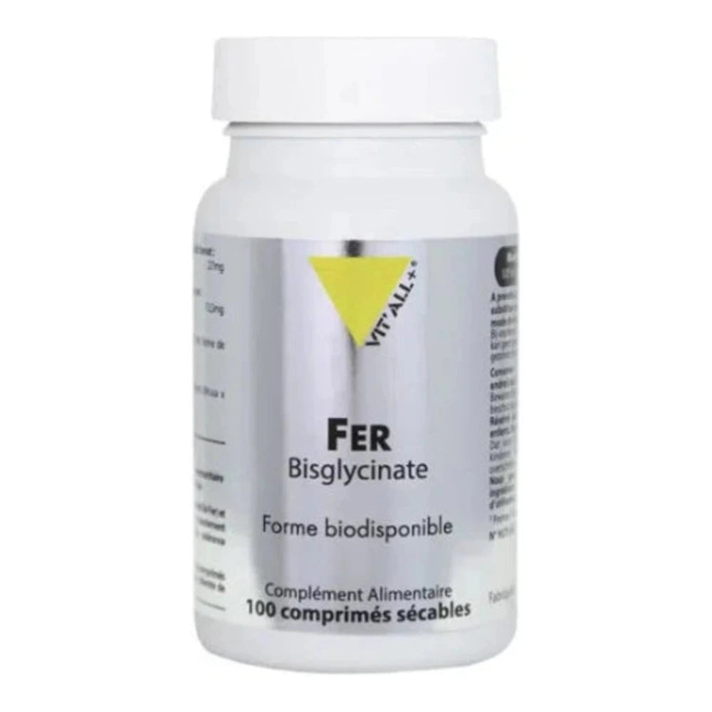 Vit'All+ Fer Bisglycinate 27 mg – 100 comprimés