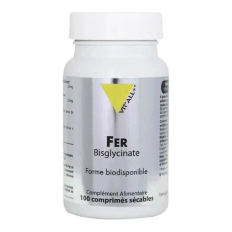 Vit'All+ Fer Bisglycinate 27mg - 100 Comprimés