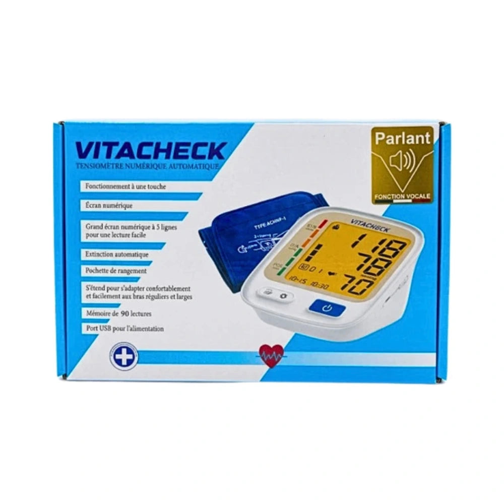Tensiomètre numérique automatique parlant Vitacheck