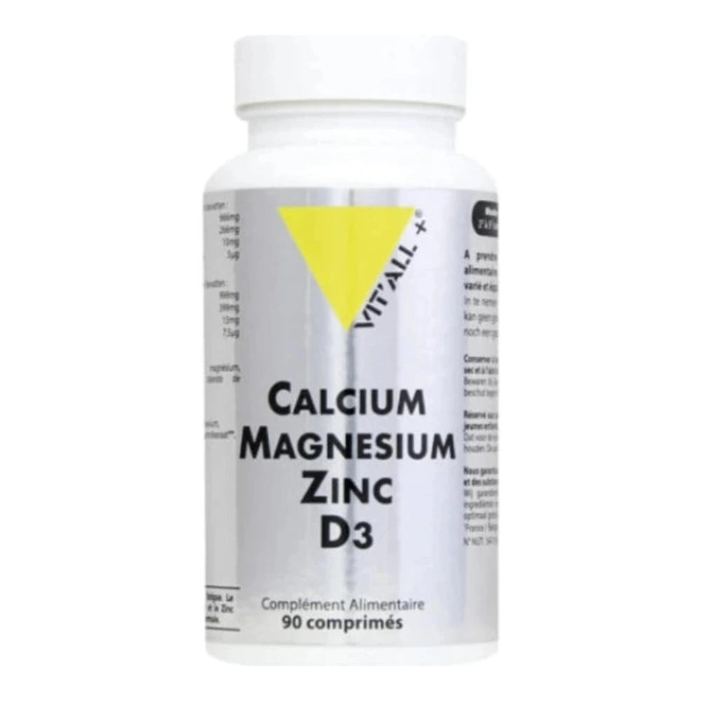 Vit'All+ Calcium Magnésium Zinc D3 – boîte de 90 comprimés