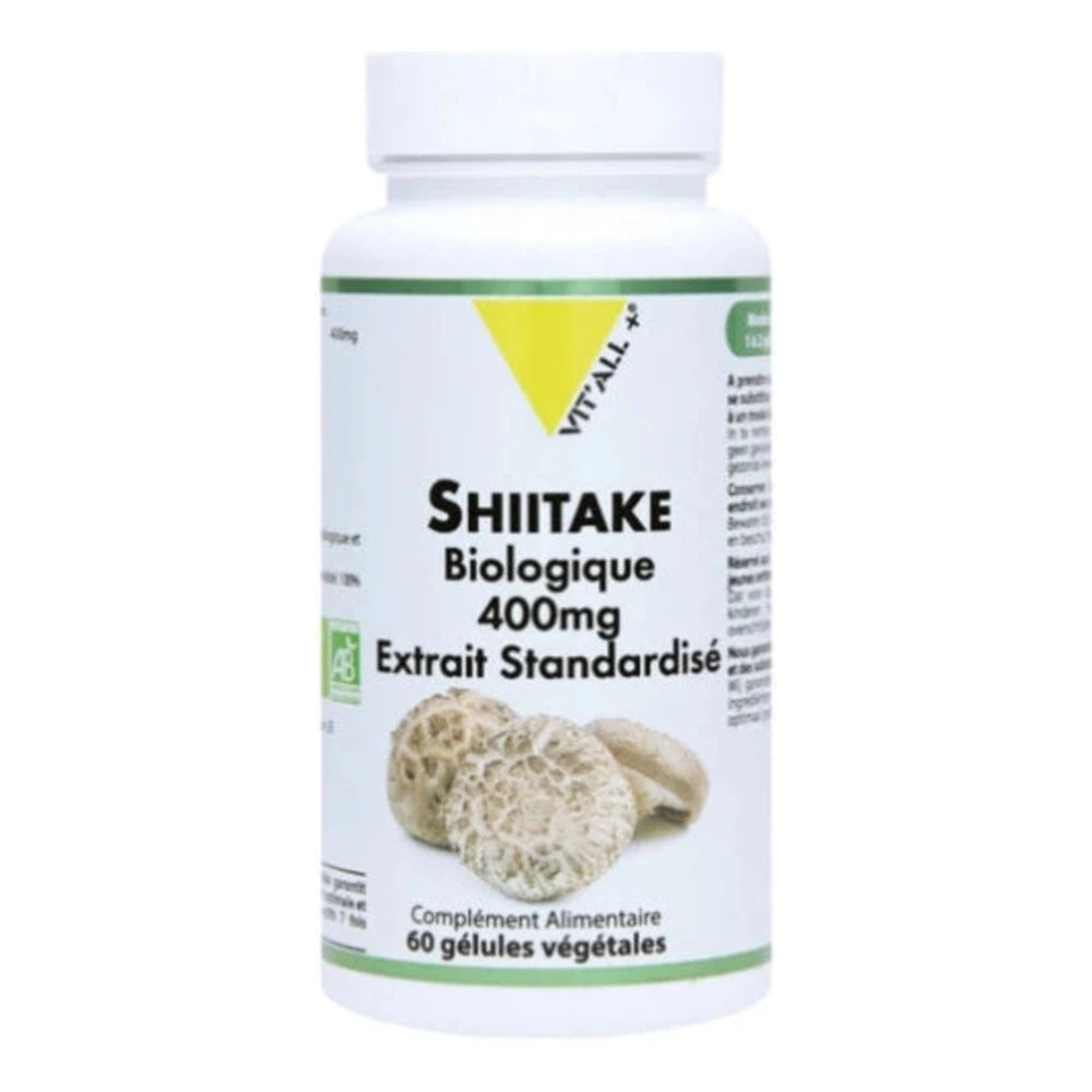 Vit'All+ Shiitaké Bio 400 mg – boîte du complément alimentaire en gélules