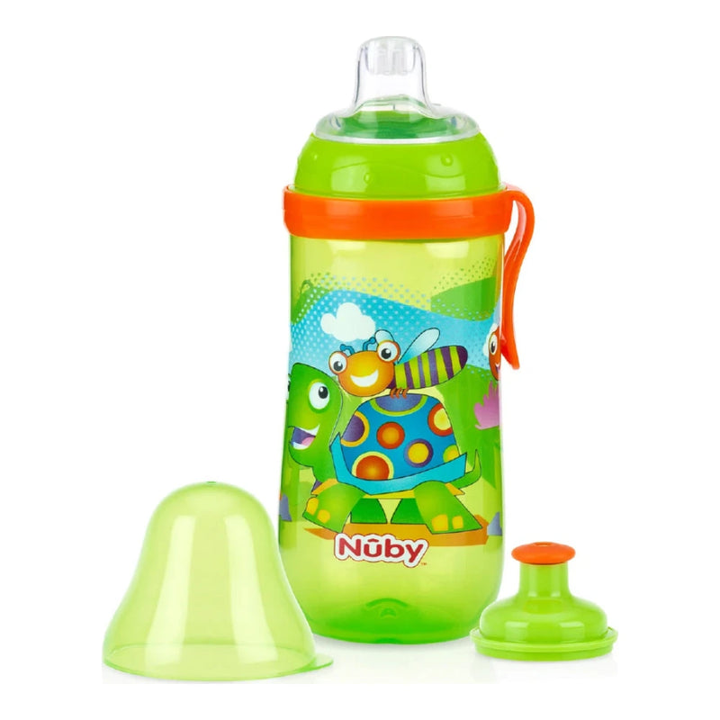Gourde Nûby Anti-Goute Sportif avec Couvercle 18M+ 360ml - Vert