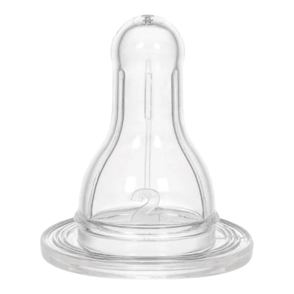 Tétine de biberon WeeBaby Normal N°2 en silicone, 6-18 mois