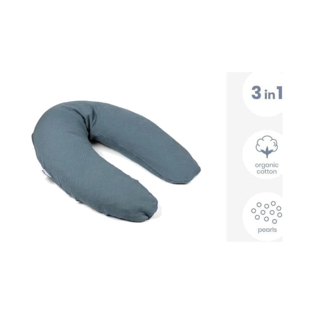 Coussin d'allaitement & maternité COMFY BIG Tetra Doomoo - Bleu