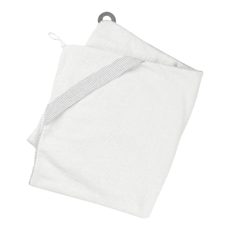 Doomoo Dry'n Play XL Hooded Bath Cape with Teething Ring - White