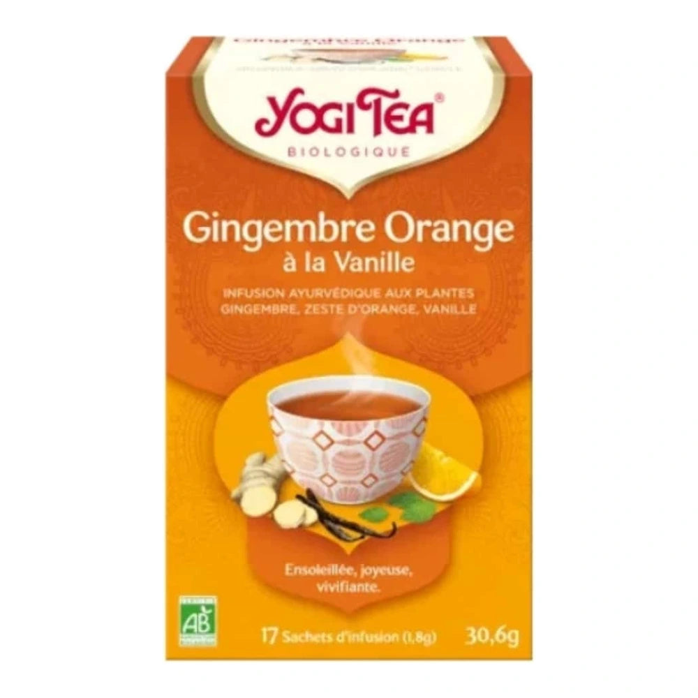 Yogi Tea Gingembre Orange à la Vanille bio – boîte de 17 sachets