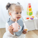 YUMMY Bavoir Chat en Silicone avec Poche 9M+ - Crème