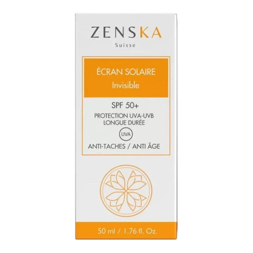 Zenska écran solaire invisible 50 ml – tube vu de face