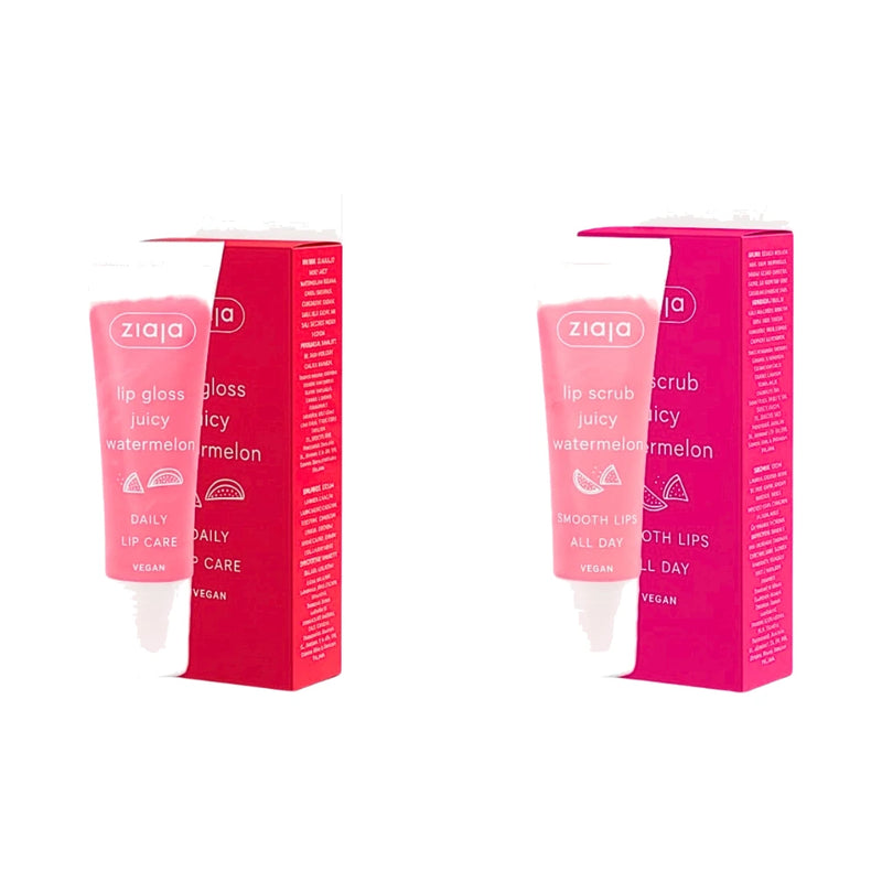 Ziaja Gloss A Levres A La Pasteque 12ml+Gommage Levres 12ml Pack