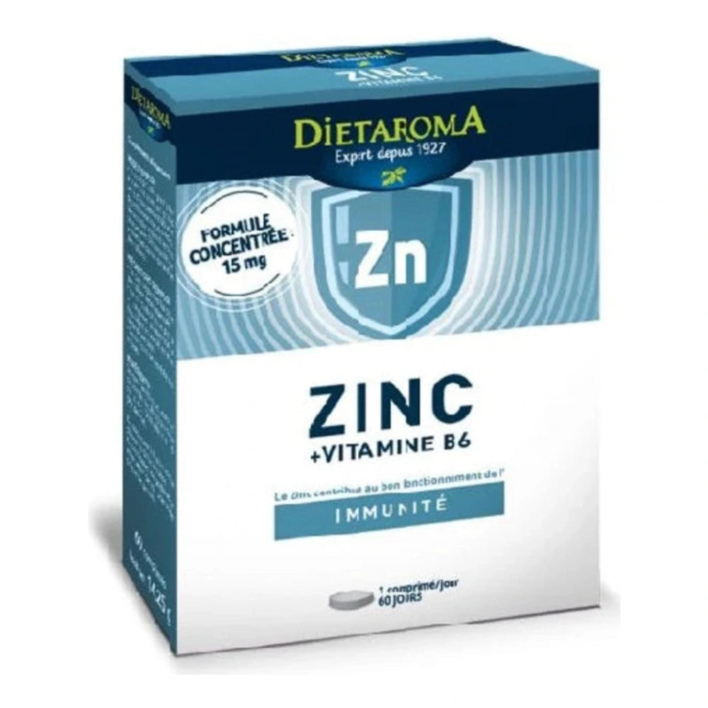 Dietaroma Zinc + Vitamine B6 boîte de 60 comprimés