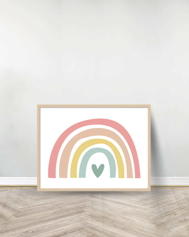 Un Tableau décoratif - Arc-en-ciel 1 - Bois