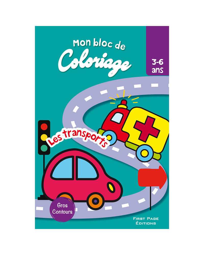 Mi bloque para colorear - Transporte