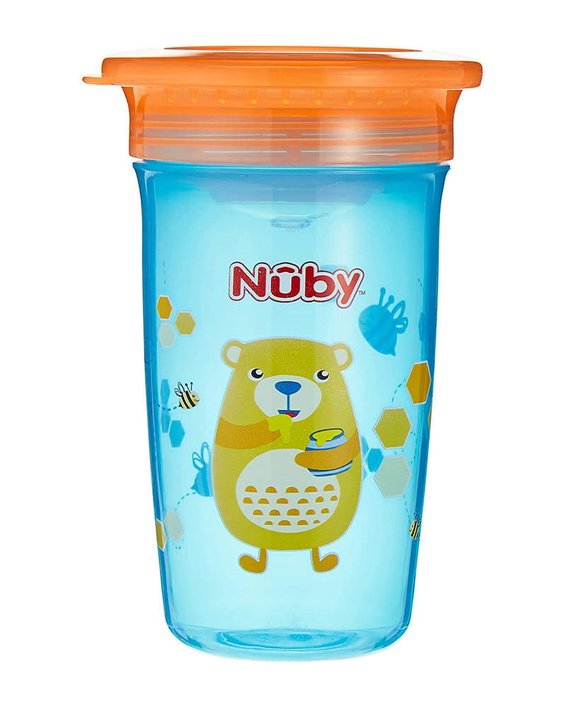 Tasse Nûby Magic 360° imprimé 6m+ 300ml - Bleu Ciel