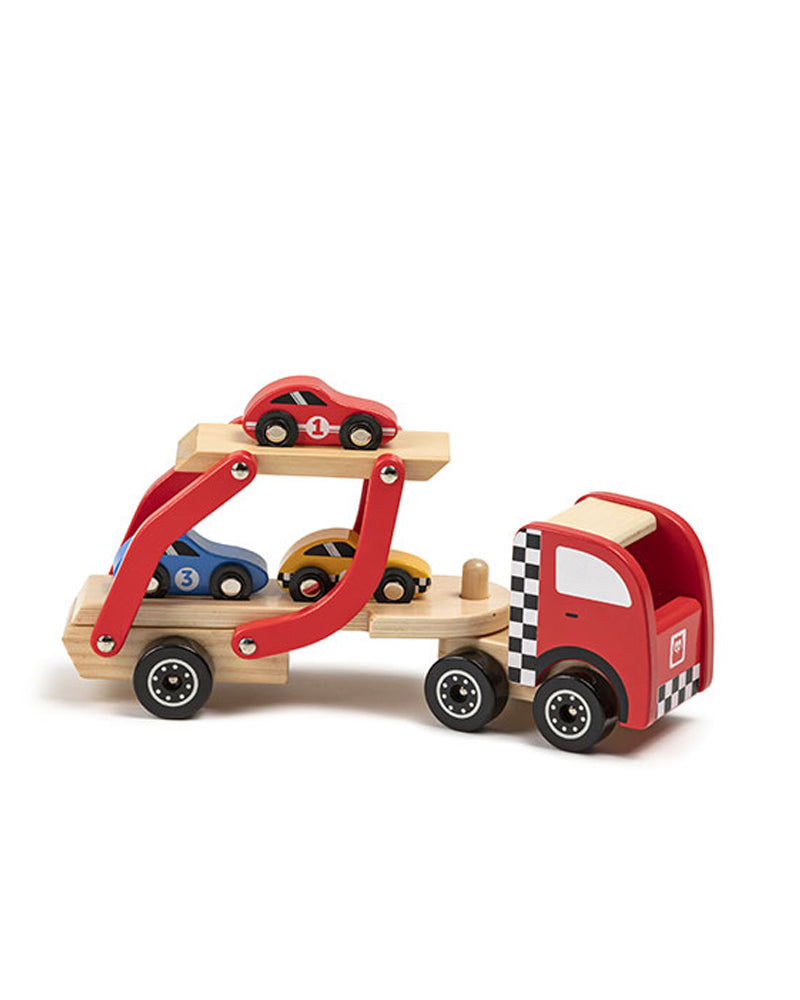 Eurekakids - Camion De Transport Voitures En Bois 18M+