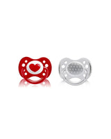 Lot de 2 Sucettes Physiologique Silicone Dodie +6m - Coeur/Etoiles