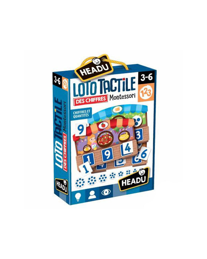 Loto tactile des chiffres Montessori Headu - 3-6ans