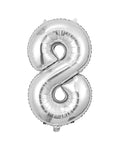 Ballon Numéro 8 - Argenté