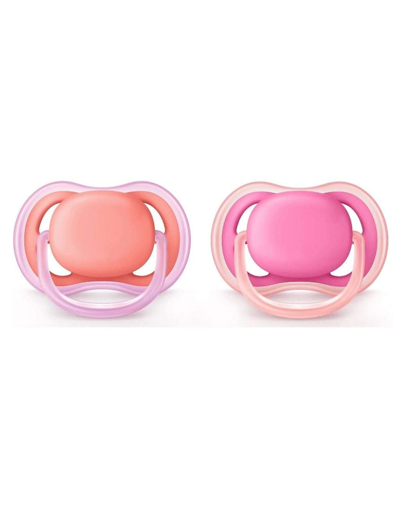 Avent Set of 2 Orthodontic Pacifiers Ultra Air 6-18m Girl