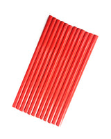 Ensemble de 25 Pailles en Papier Jetable - Rouge