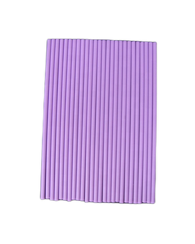 Pailles de papier jetable - Mauve