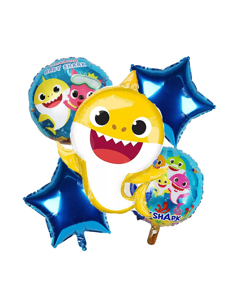 Pack Baby Shark 5 Pièces de Décoration Pour L'Anniversaire