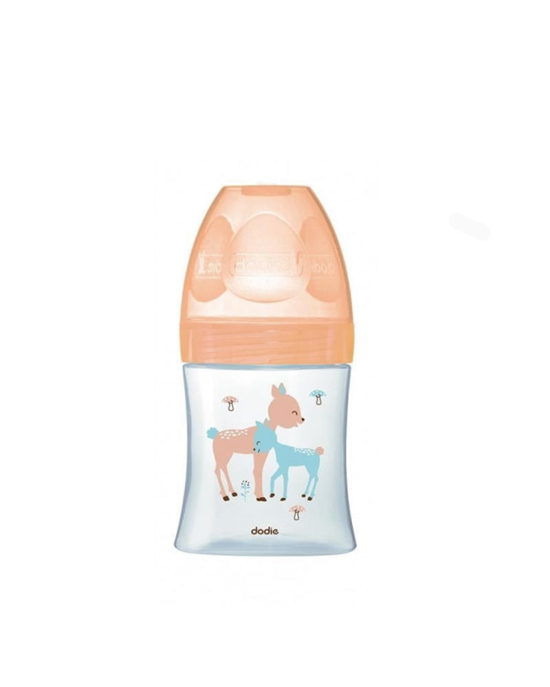 Dodie Anti-Colic Glass Baby Bottle 150ml (0-6m) Beige Doe