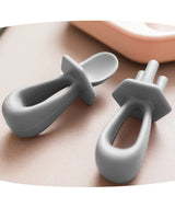 Tiny Twinkle Couverts d'apprentissage en silicone - Gris