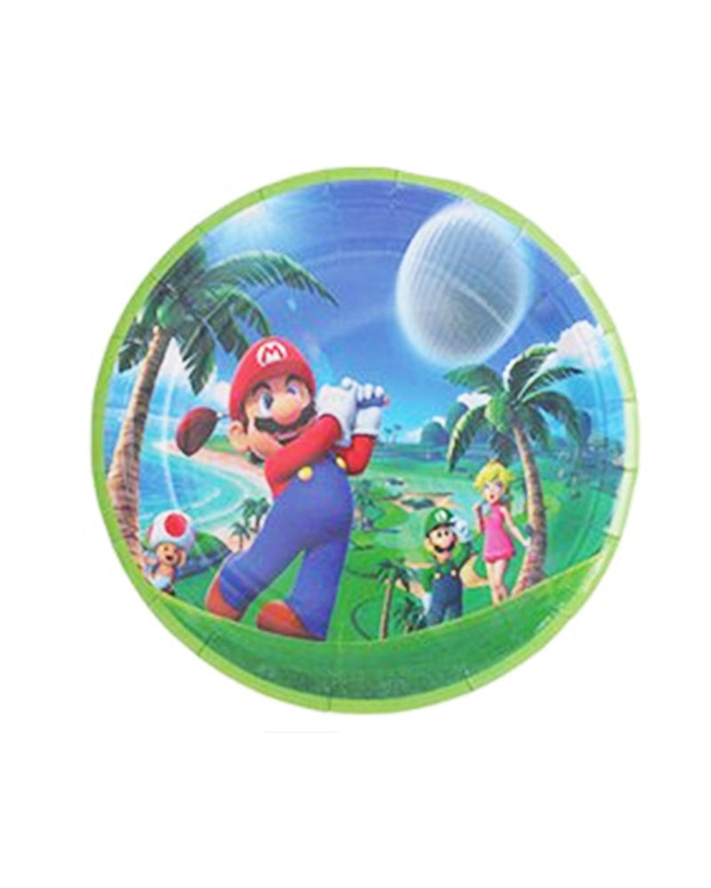 Pack De 10 Assiettes en Papier - Mario