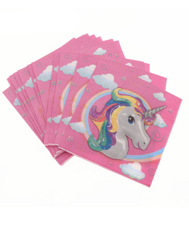 Paquete De 10 Servilletas De Papel - Unicornio