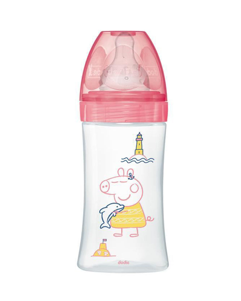 Dodie Anti-Colic Initiation+ Baby Bottle 270ml (0-6m) - Peppa