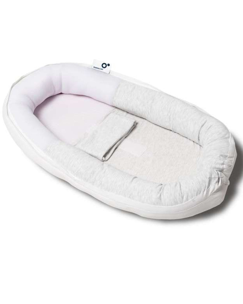 Reductor de cama escalable Doomoo Cocoon - Gris y blanco