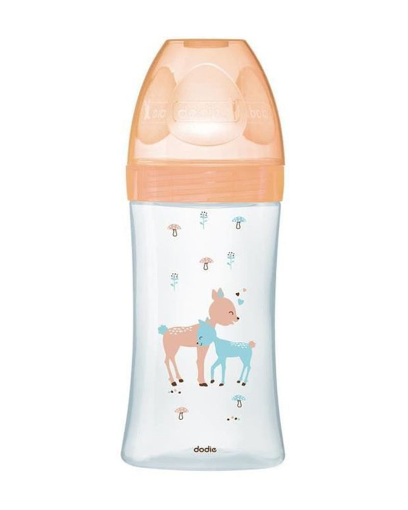 Dodie Anti-Colic Glass Baby Bottle 270ml (0-6m) - Beige Doe
