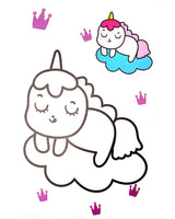 Mon Bloc coloriage - Licornes