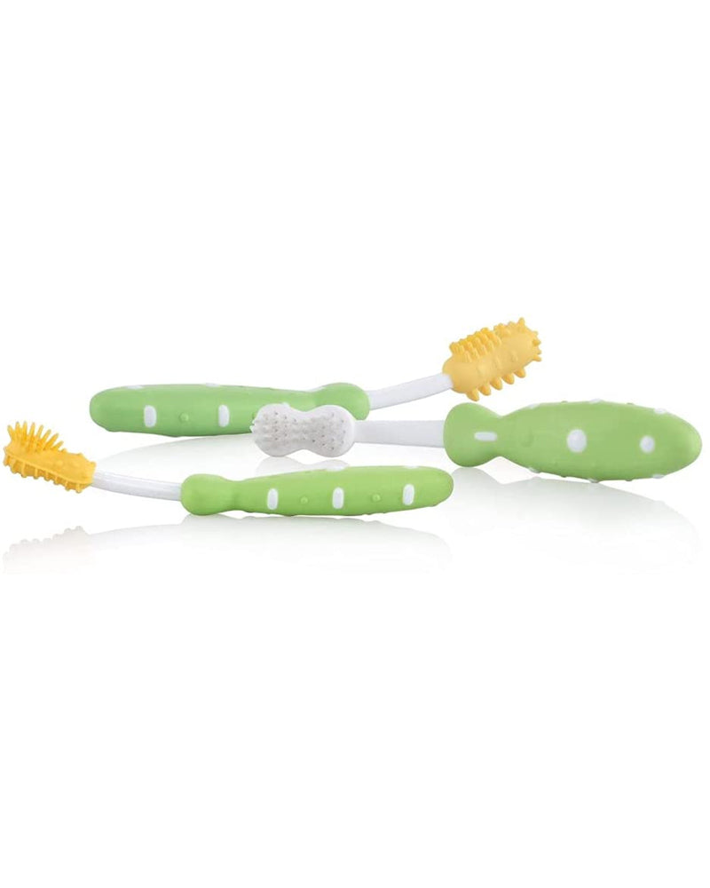 Set de Brosses à dents 3 Pièces Nûby - Vert