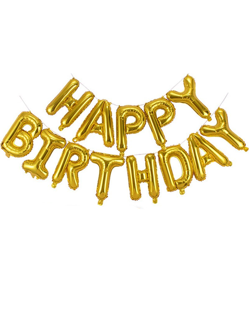 Bannière Happy Birthday - Dorée