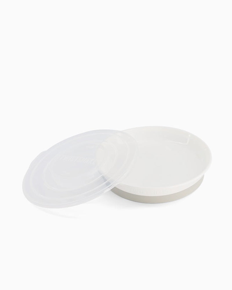 Assiette avec Couvercle - Blanc