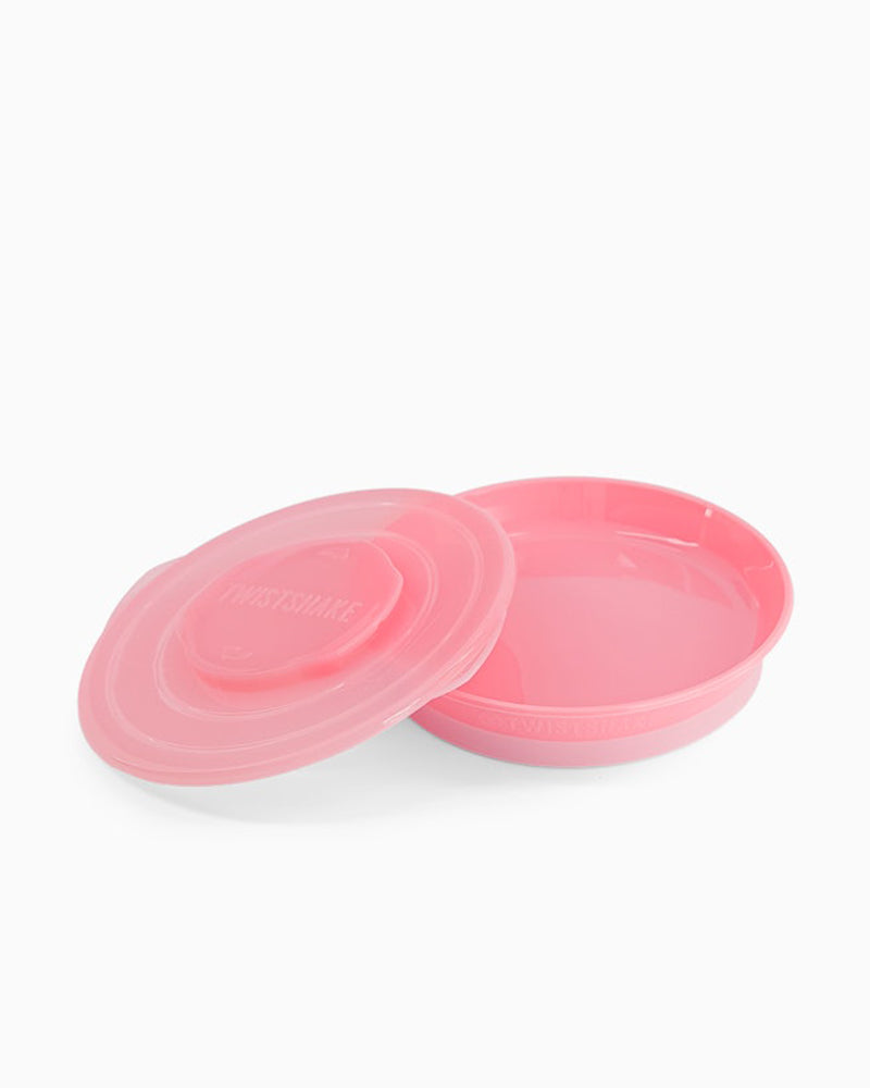 Plato Twistshake con Tapa - Rosa