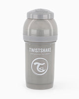 Biberon Anti-Colique Twistshake 180ml 0M+ - Gris